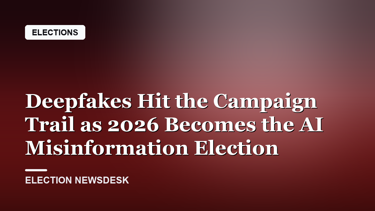 Deepfakes Hit the Campaign Trail as 2026 Becomes the AI Misinformation Election
